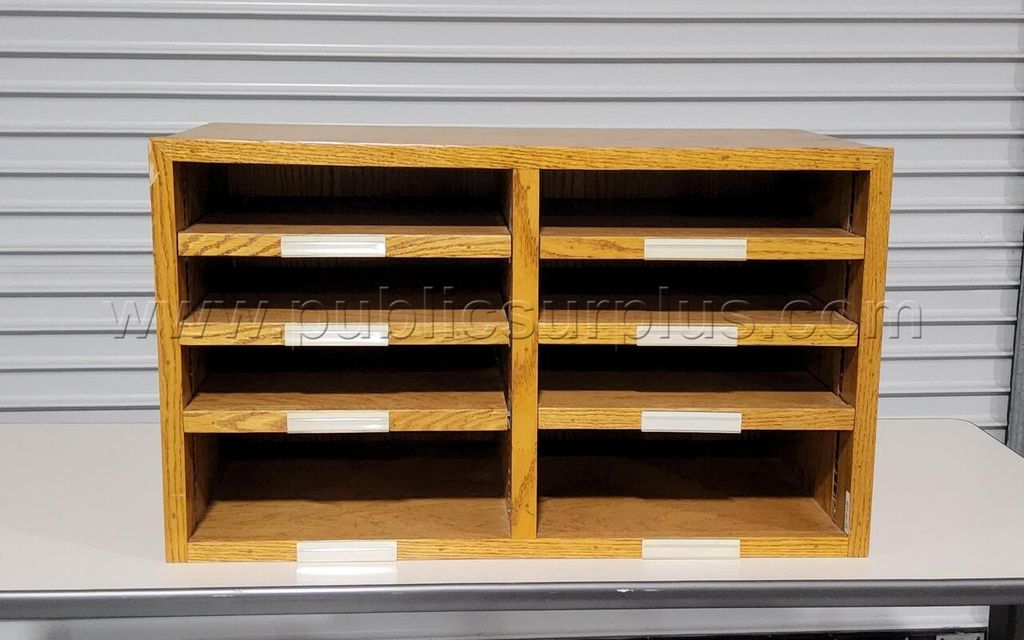 WOODEN TABLETOP PAPER SORTER — photo 1