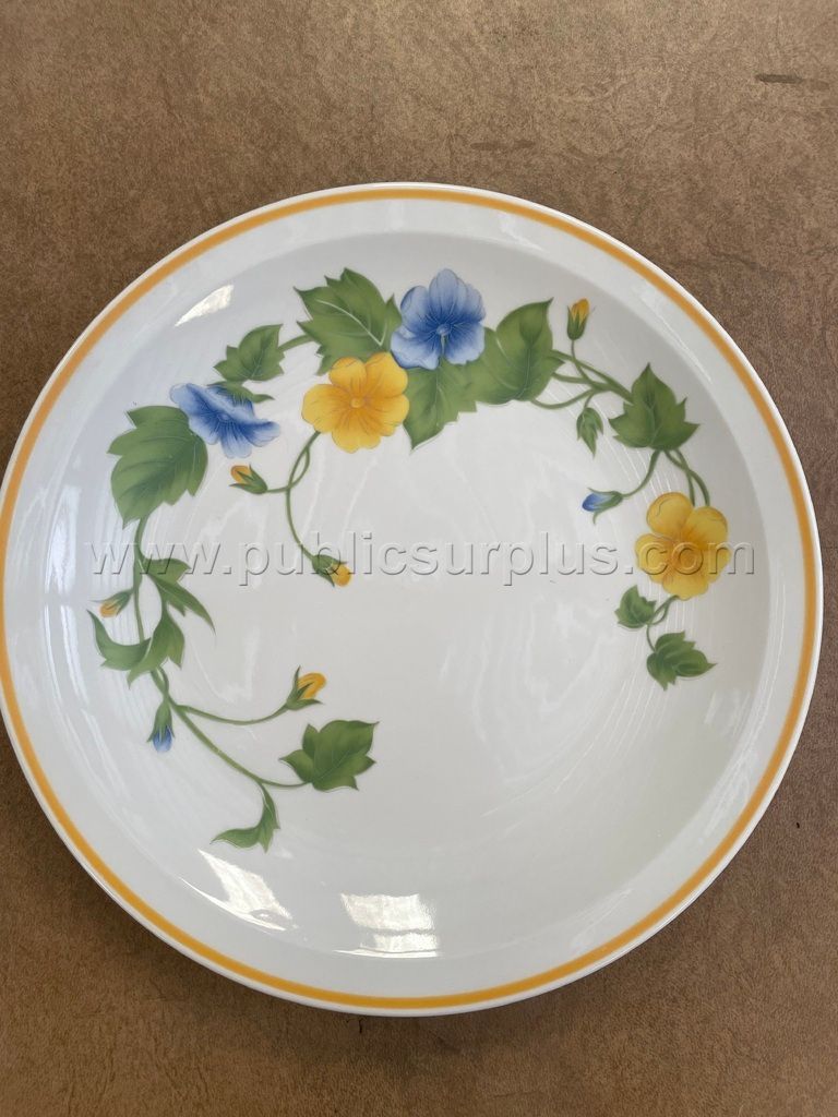 Blue and Yellow flower plate and bowl set — photo 1