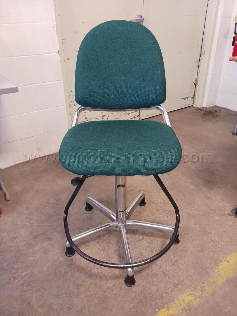 Adjustable Work Stool with Footrest — photo 1