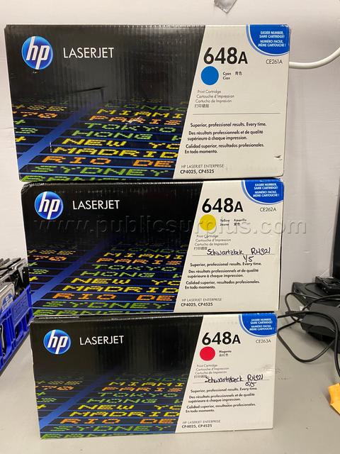 Lot of (3) HP LaserJet Ink Cartridge