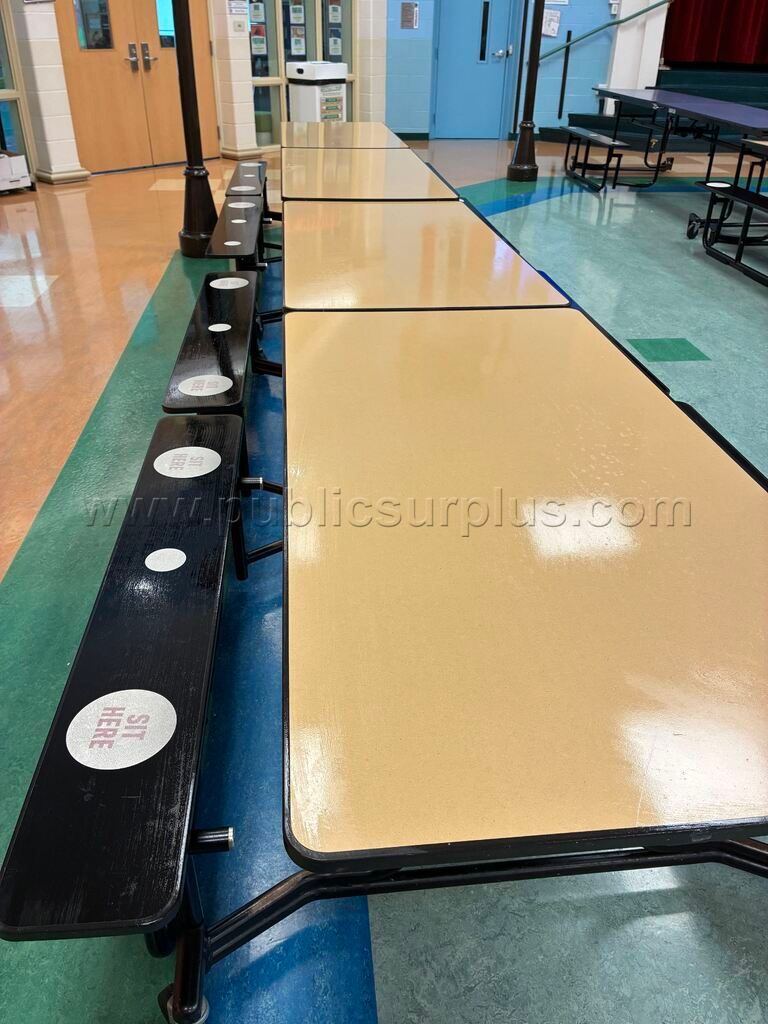 Qty 9 cafeteria tables — photo 1