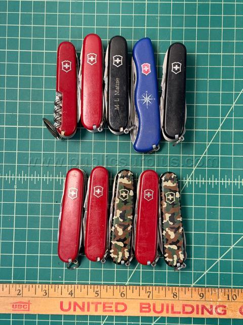 Swiss Army Knives - QTY 10 - Shipping $12.00
