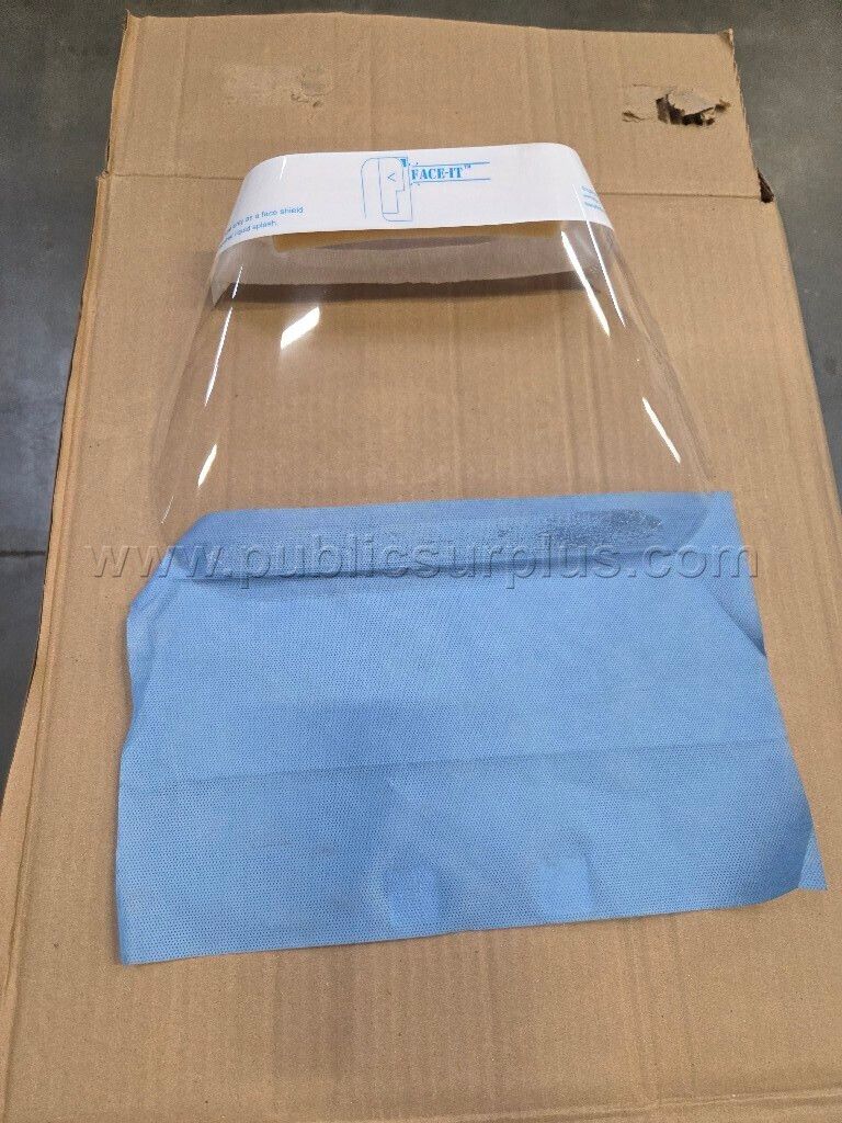 PLASTIC FACE SHIELD WITH DRAPE LOT (450) — photo 1
