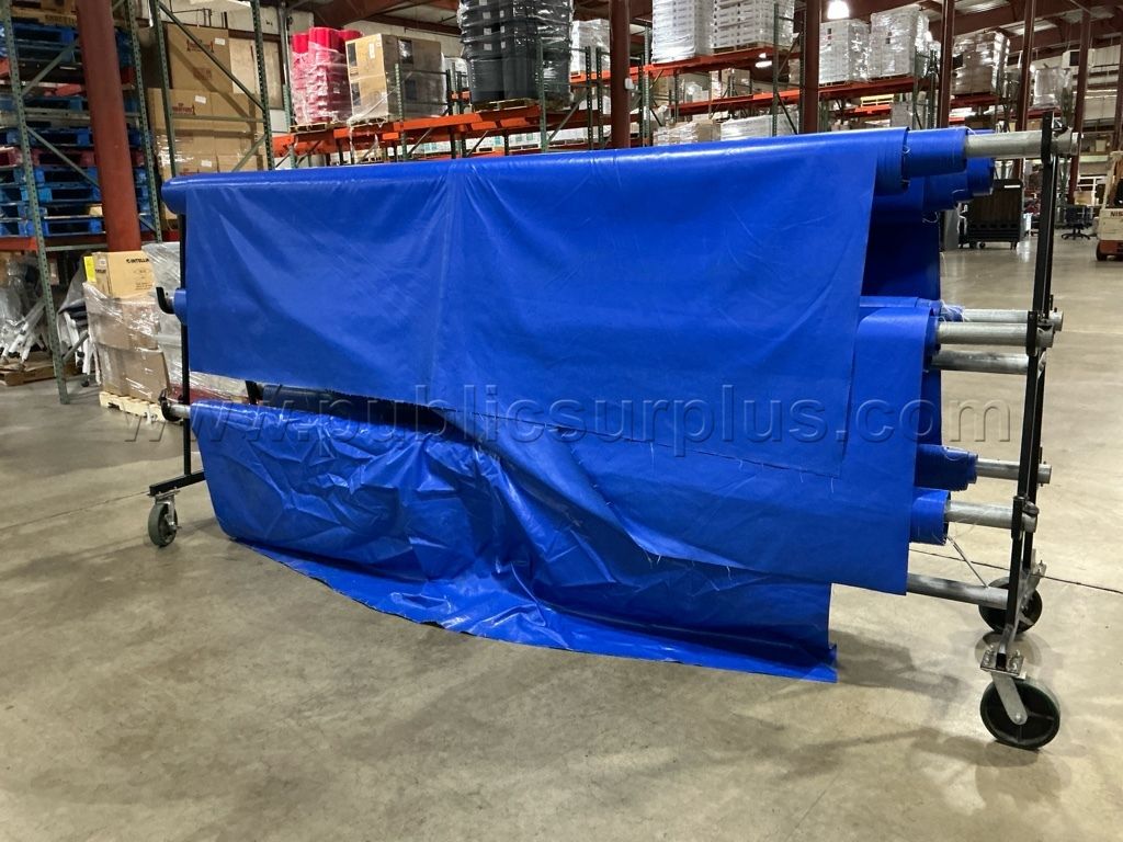 Gym floor covering with rack — photo 1