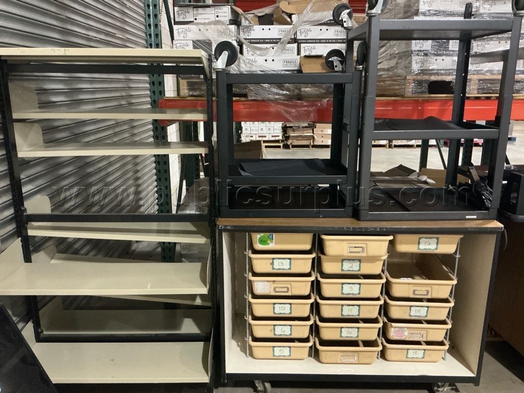 Lot of 4 wheeled carts — photo 1