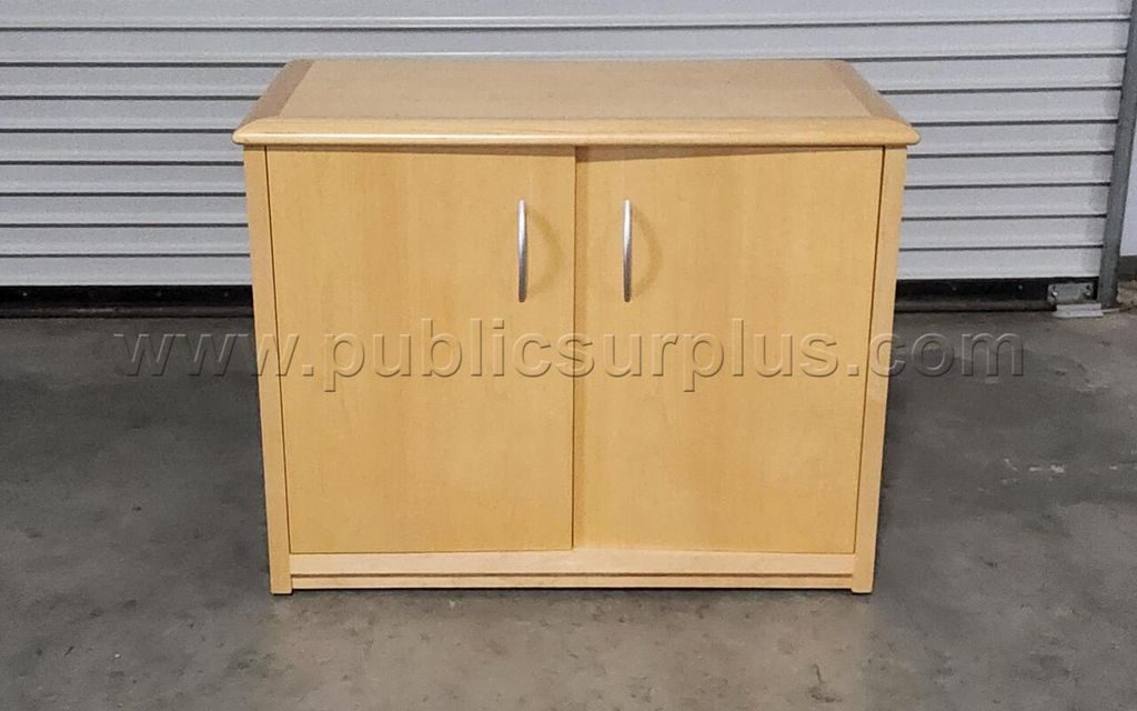 WOODEN STORAGE CABINET — photo 1