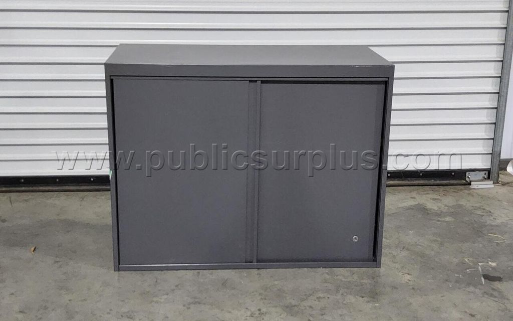 DARK GRAY METAL WALL CABINET — photo 1
