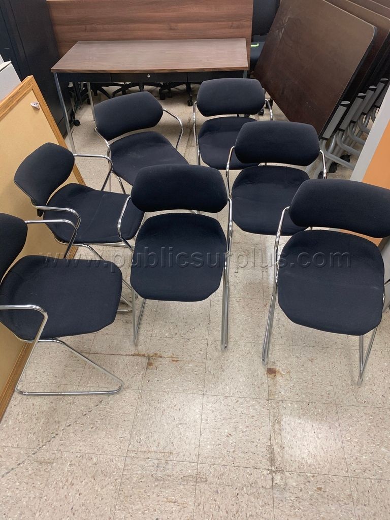 (7) Black Task Chairs — photo 1