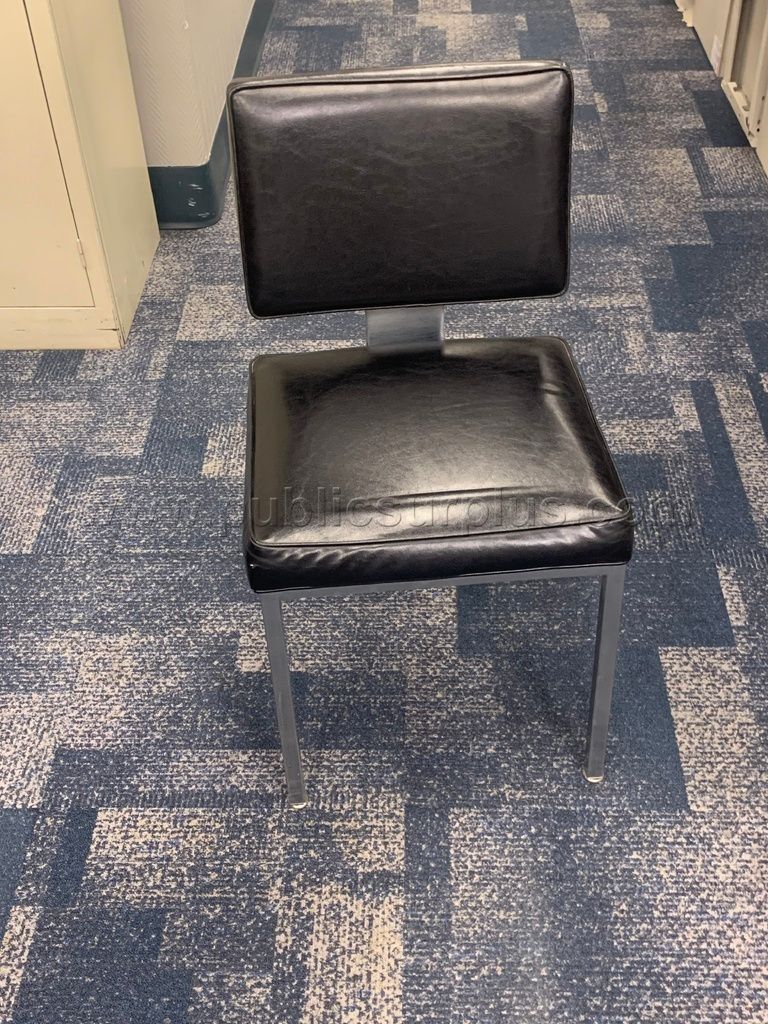 Black Leather Task Chair — photo 1