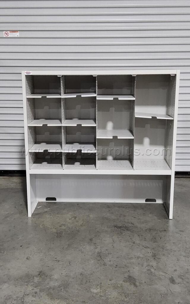 GRAY METAL TABLETOP SORTING CABINET — photo 1