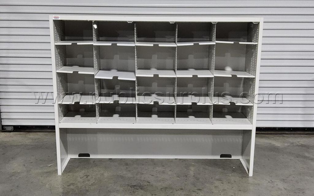 GRAY METAL TABLETOP SORTING CABINET — photo 1