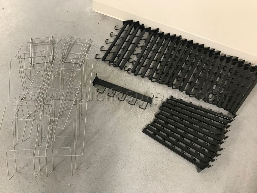 Assortment of Retail Slatwall Waterfall Display Arms (Qty:42) — photo 1