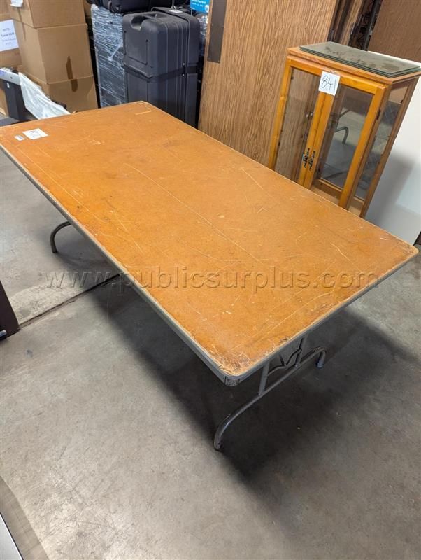 #87 WOODTOP FOLDING TABLE 72" X 36" X 29" — photo 1