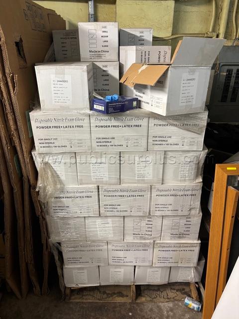 Nitrile exam Gloves - Disposable - Medium - Expired ~ Lot of 1 Pallet