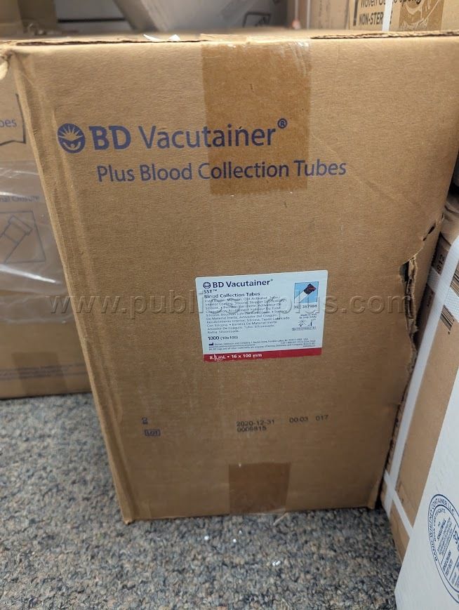 BD Vacutainer SST Blood Collection Tube (SKU 367988) LOT Q(2 Cases - 2000 tubes) — photo 1