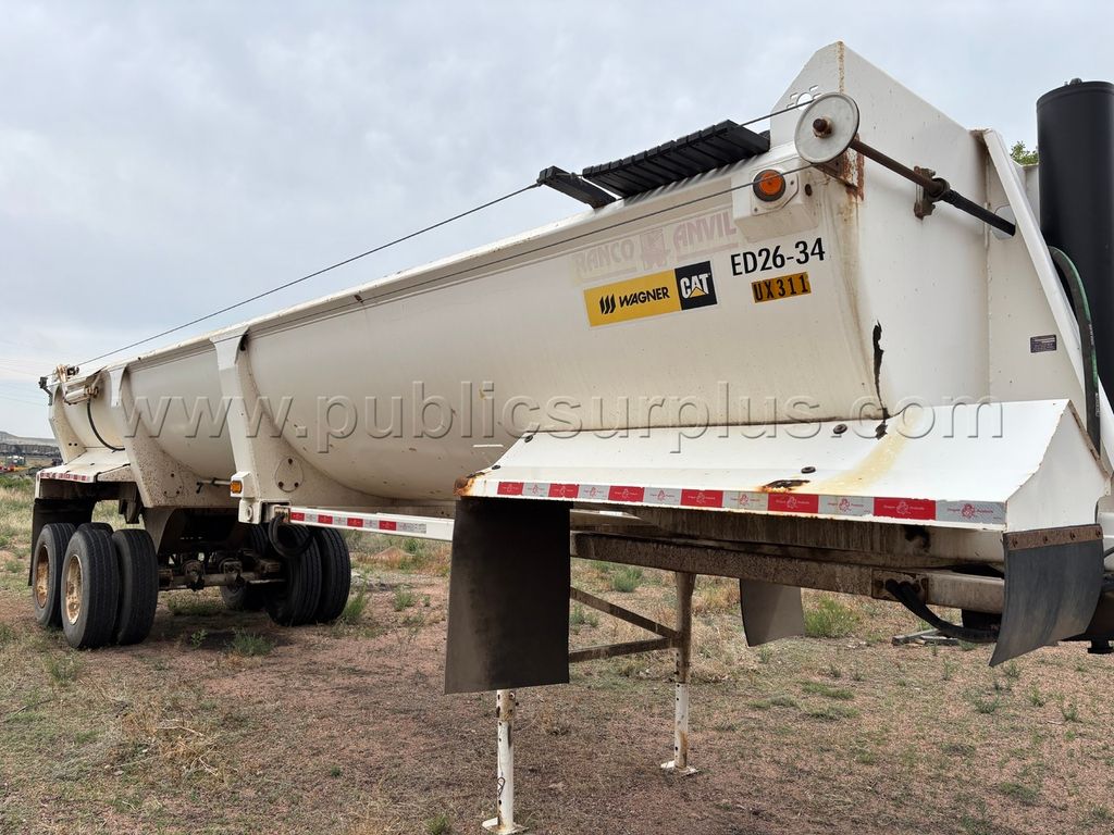 2014 RANCO ED26-34 Frameless Half-Round Rock End Dump Trailer — photo 1