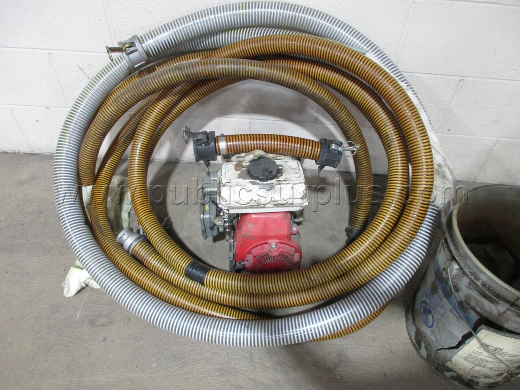 Honda Trash Pump with Misc Hoses — photo 1