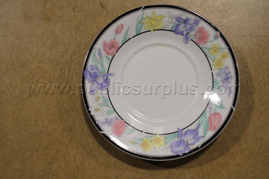 Quantity-2 multi colored flower plates — photo 1
