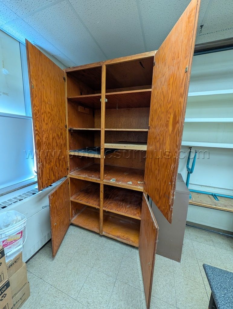48"x32"x96" antique wooden cabinet — photo 1