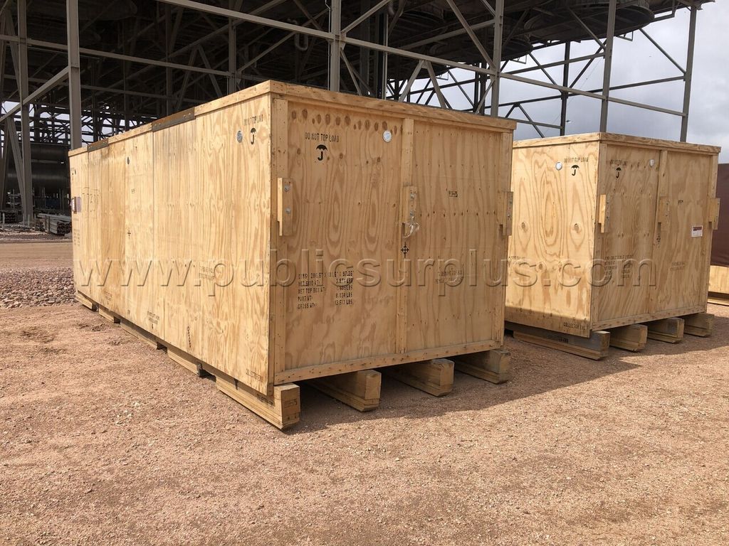 Empty Wood Turbine Crate — photo 1
