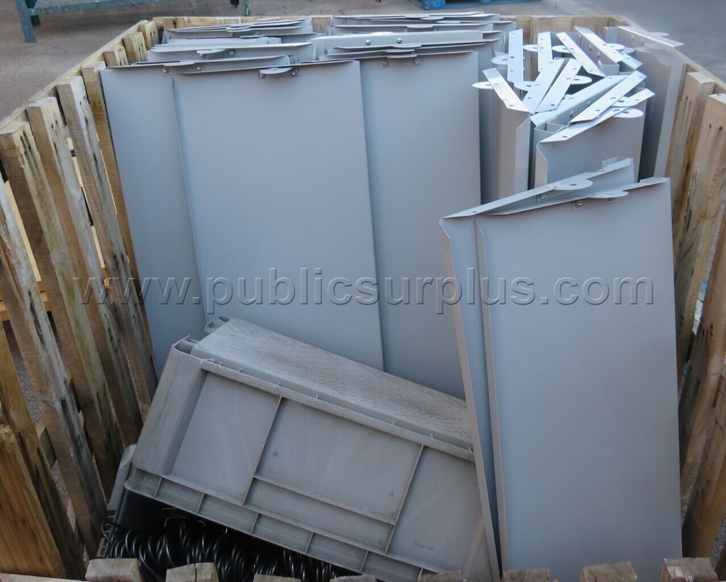 Lot of Metal Shelves and Wire Dividers **Crate Not Included** — photo 1