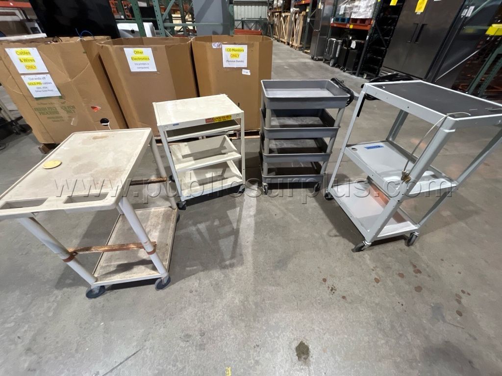 Lot of 4 Rolling Media Carts - photo 1