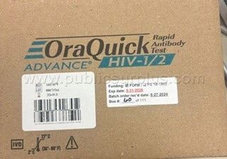 OraQuick Rapid Antibody Test Advance HIV-1/2 Kits LOT Q(52 boxes, 25 tests ea) — photo 1