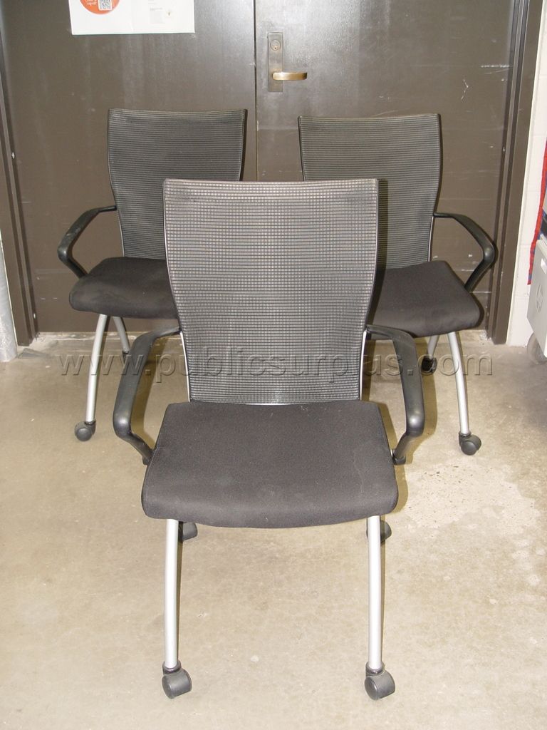 (3) Black Nesting Chairs — photo 1