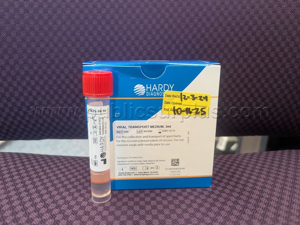 Hardy Viral Transport Medium, 3ml R99 LOT Q(5 Boxes, 20 per Box) — photo 1