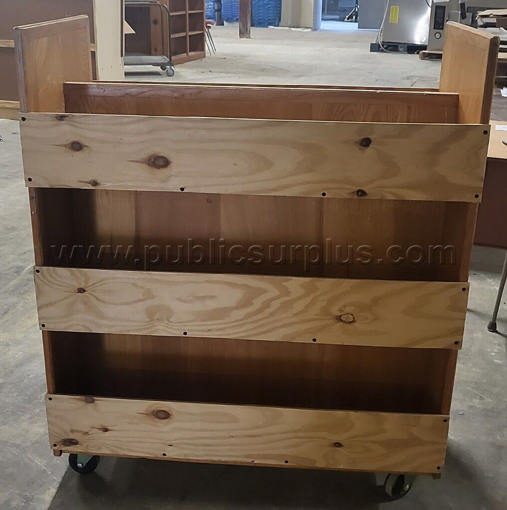 Double Sided Book Cart on Wheels — photo 1