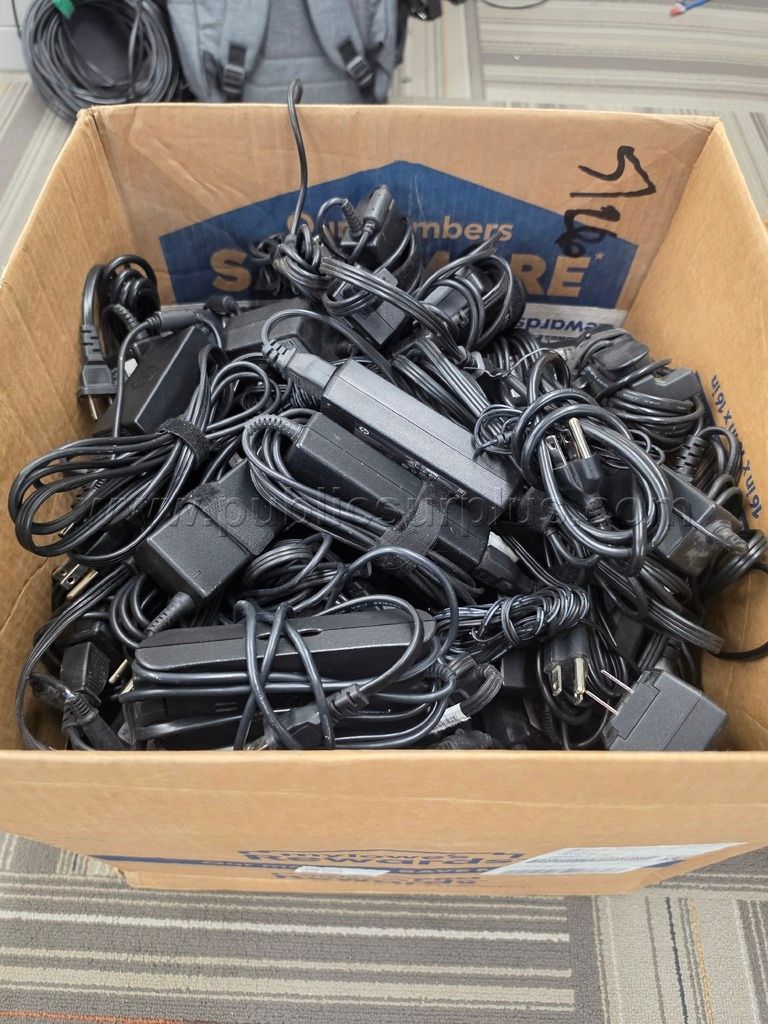 Box of Random Laptop Chargers - photo 1