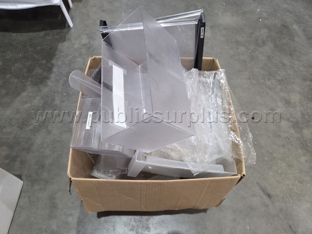 Box of Miscellaneous Acrylic Items — photo 1
