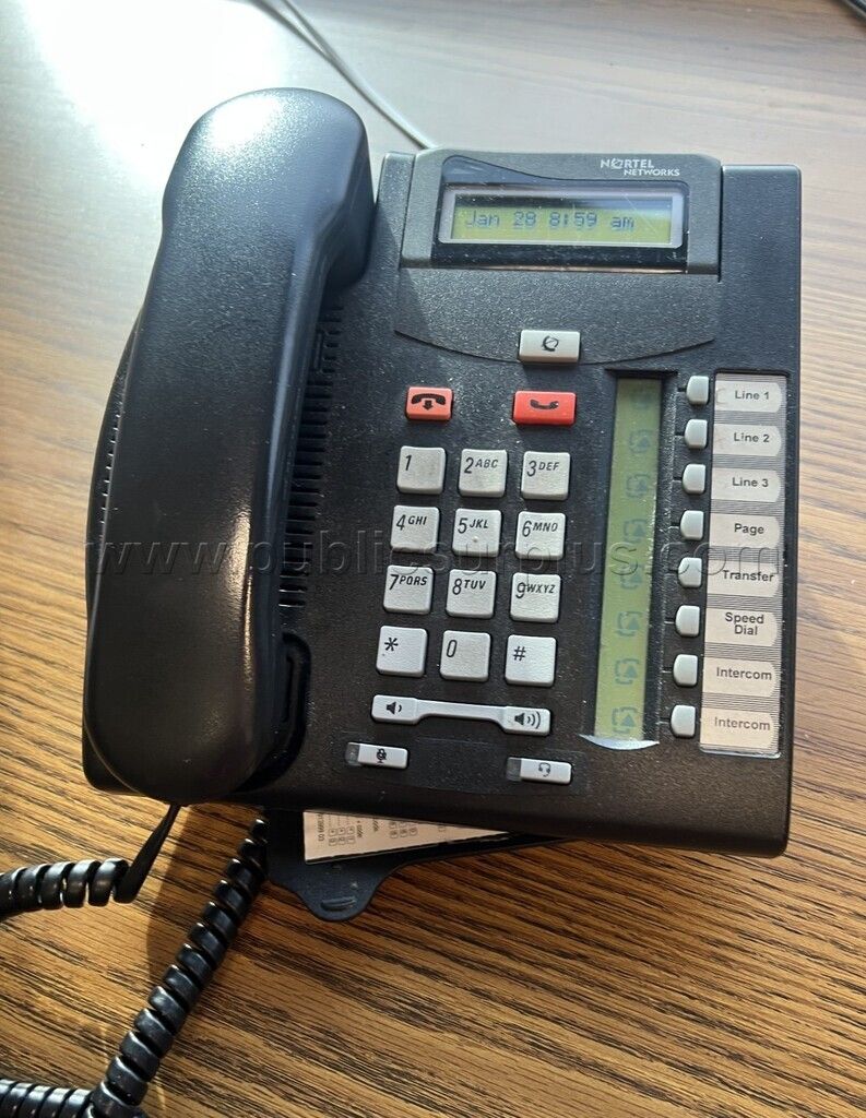 Lot of 8 Nortel Networks Office Desk Phones — photo 1