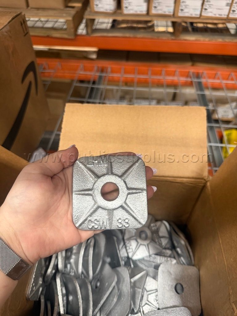 Curved Square Washers - CSW-33 - 3 X 3 X 5/16 for 5/8 Bolts - 26-0043 - photo 1