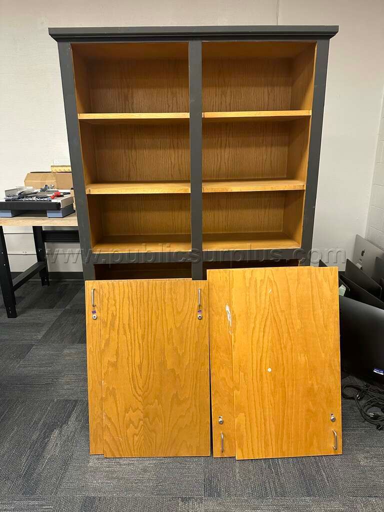 Painted, Black Wood Cabinet — photo 1