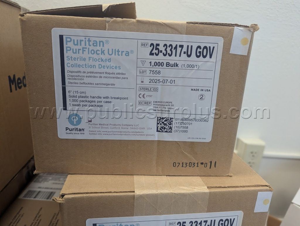 Puritan PurFlock Ultra Sterile Collection Devices LOT Q(6 Cases, 1000 per Case) — photo 1