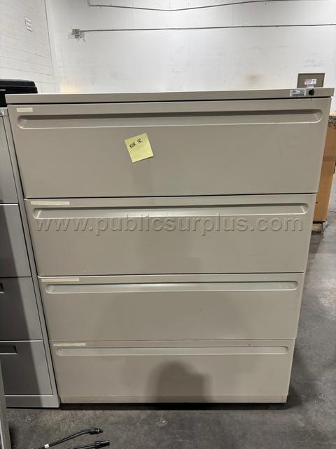 4 Drawer Beige Metal Lateral File Cabinet