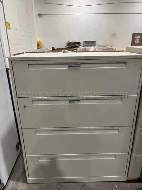 4 Drawer Beige Metal Lateral File Cabinet