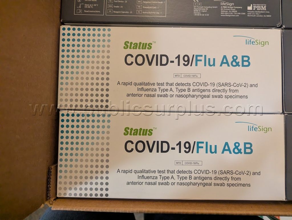 Lifesign Status COVID-19 / Flu A&B Kits 33225 LOT Q(2 Cases, 500 per Case) — photo 1