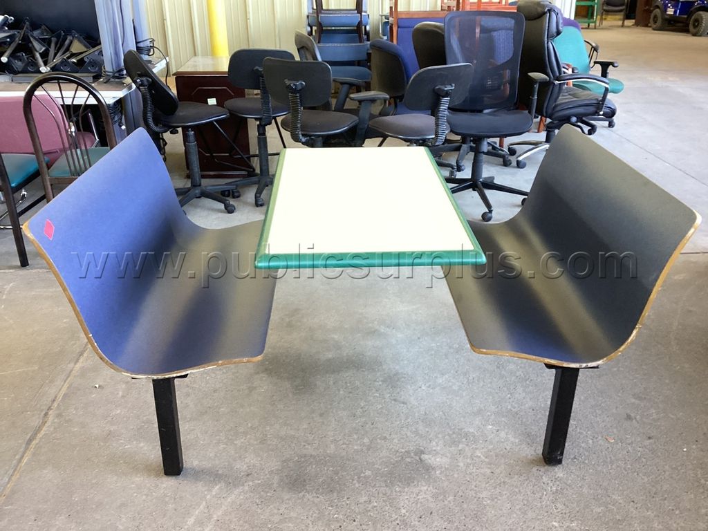 "Diner-Style" Table/Bench Seat Combo — photo 1