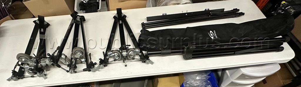 Lot of Bogen Manfrotto Video Cam Dollies, Lightspeed Tripod Stand, Boone Easel - photo 1