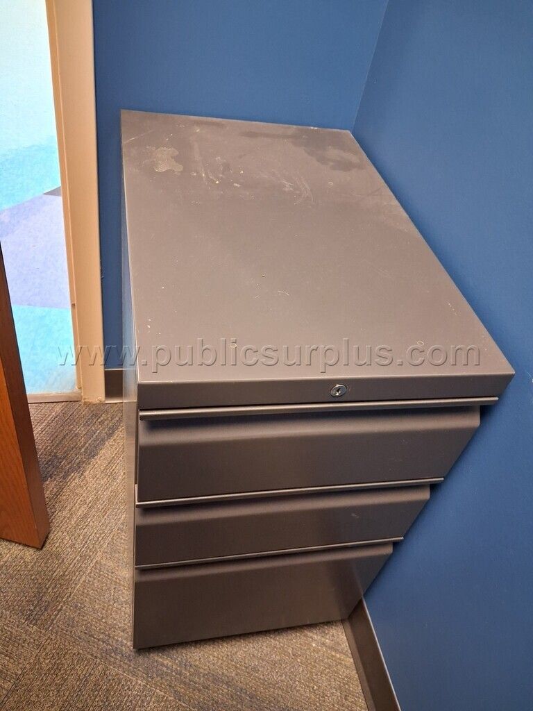 Small, Dark Gray Filing Cabinet — photo 1