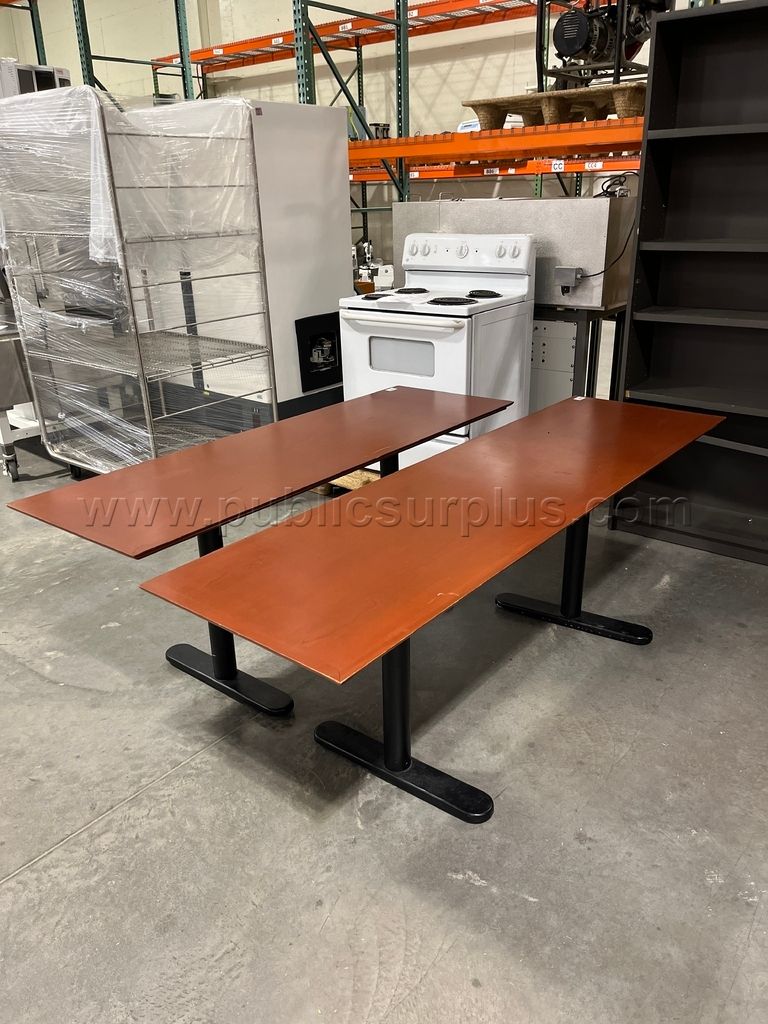 Woodgrain Laminate Table Tops with Metal Base-Two-811-104-ZW — photo 1