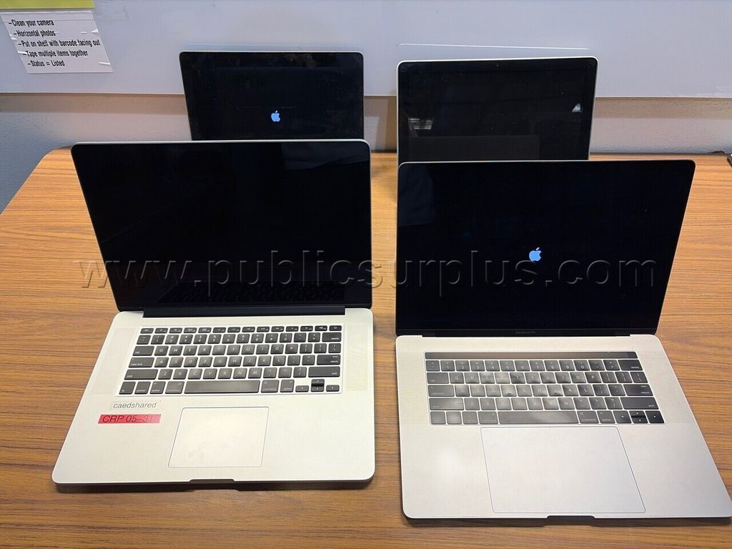 (4) Apple Macbook Pros A1398 A1707 A1278 A2251 - photo 1