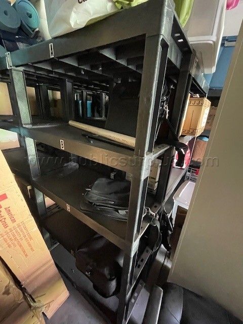 Black Plastic 5 -Tier Shelving Unit — photo 1
