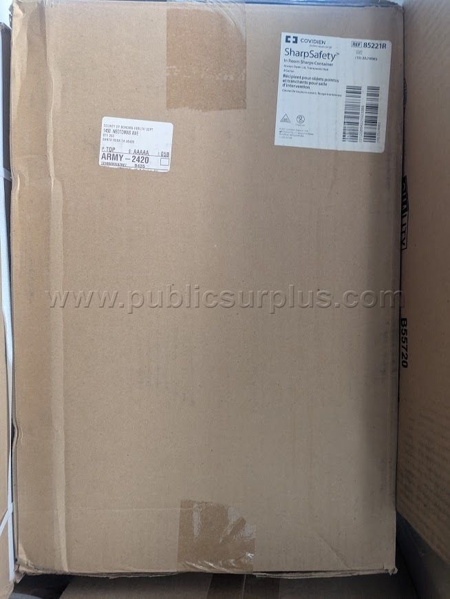 COVIDIEN SharpSafety Sharps Container Always Open Lid Trasparent 3Gal LOT Q(18) β photo 1