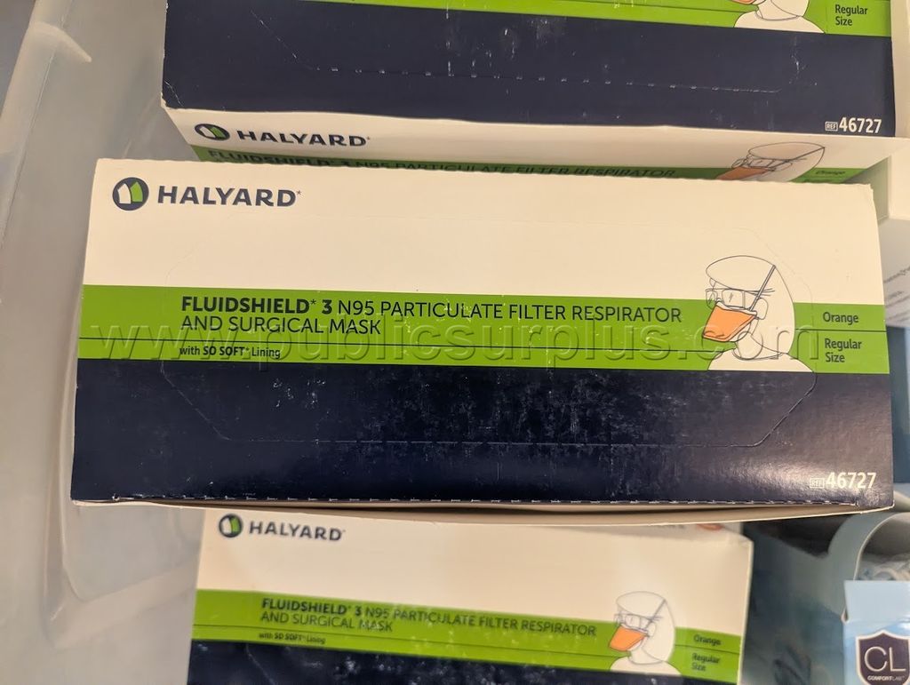 Halyard Fluidshield 3 N95 Particulate Filter Respirator Surgical Mask LOT Q(280) - photo 1