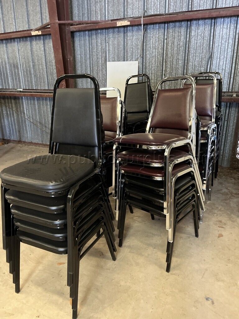 Stackable Upholstered Guest Chairs (Lot of 37) -609-ZW - photo 1