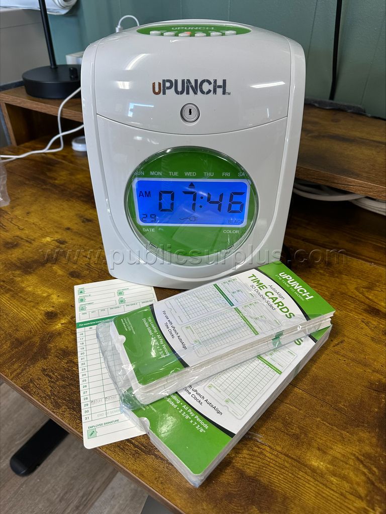 uPunch Time Clock System w/ Keys, Charger & 50+ Time Cards - Model HN3000 - photo 1