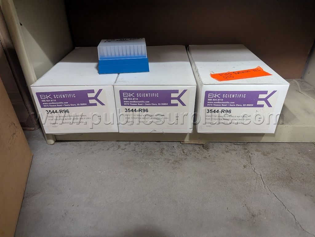 EK Scientific Unfiltered 300 ul pipette tips 3544-R96 LOT Q(3 cases) - photo 1